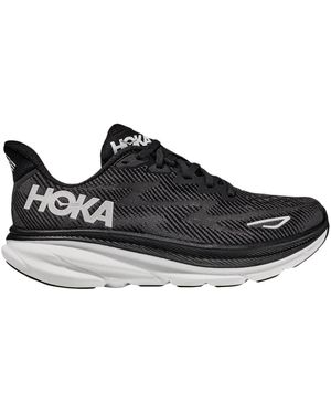 Hoka One One Clifton 9 Herren Laufschuhe Schwarz/Weiß