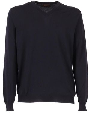 Slowear V-Ausschnitt Pullover - Blau