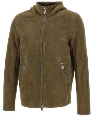 Giorgio Brato Shearling Hooded Jacket - Groen