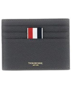 Thom Browne Accessoires ,Grijs ,Leer Portacarte