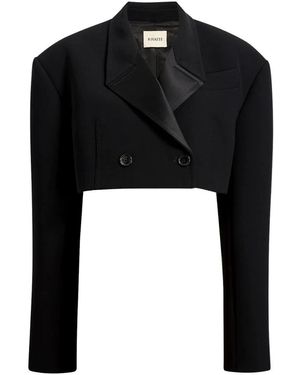 KHAITE Jassen ,Zwart ,Polyester Nando Jacket