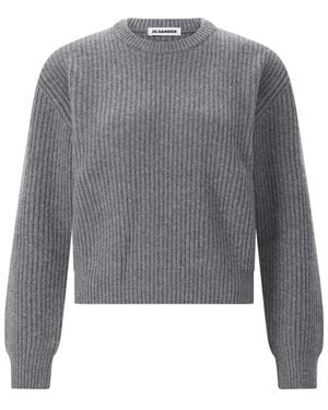Jil Sander Round-Neck Knitwear - Grigio