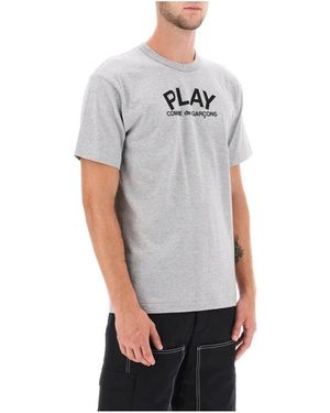 COMME DES GARÇONS PLAY T-shirt mit drucken - Grau