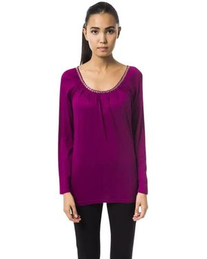 Byblos Tops ,Paars ,Paarse Viscose Top T-Shirt