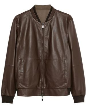 Corneliani Bomber Jackets - Brown