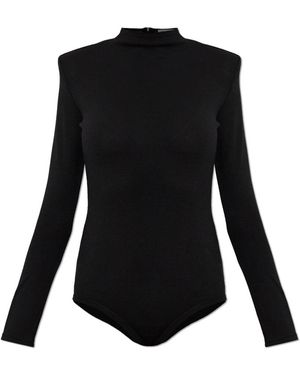 Jil Sander Tops ,Zwart ,Wol Body Van Wol Met Lange Mouwen