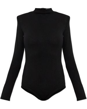 Jil Sander Wollbody Mit Langen Ärmeln - Schwarz