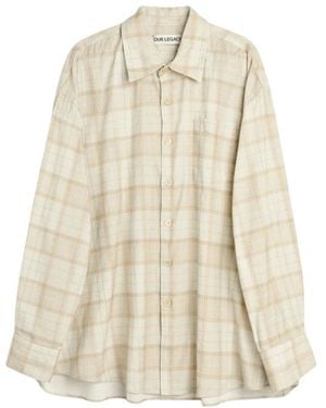 Our Legacy Overhemden ,Veelkleurig ,Katoen Borrowed Shirt - Naturel