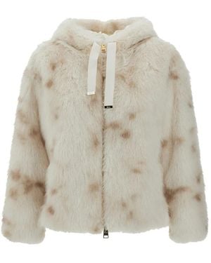 Herno Faux Luchs Kunstpelz Kapuzenjacke - Natur