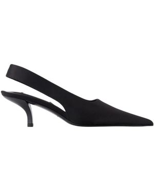 TOTEME Zwarte Zijden Slingbacks - Blauw