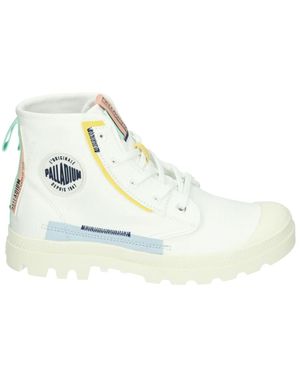 Palladium Sportieve Witte Sneakers - Blauw