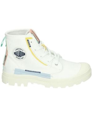 Palladium Sportieve Witte Sneakers - Blauw