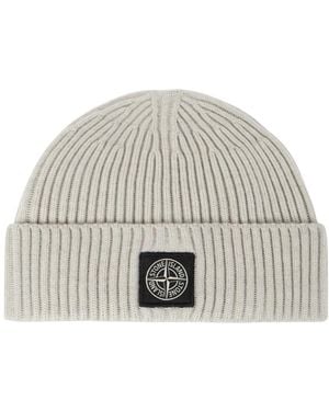 Stone Island Accessoires ,Grijs ,Wol Full Rib Wool Beanie