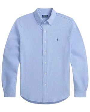 Ralph Lauren Featherweight Mesh Skjorte - Blauw