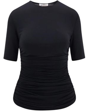 Alaïa Alaã¯A Pleated T-Shirt - Black