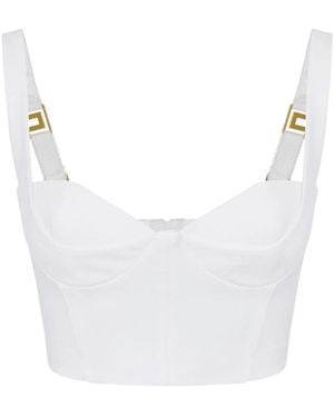 Elisabetta Franchi Technische Stof Top - Wit