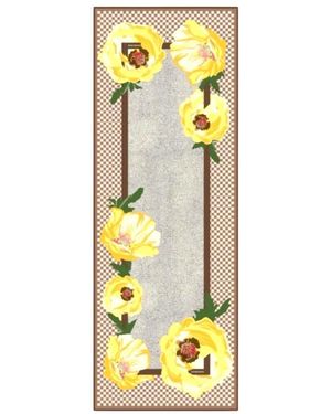 Borbonese Accessoires ,Veelkleurig ,Chiffon Sciarpa Papaveri - Geel