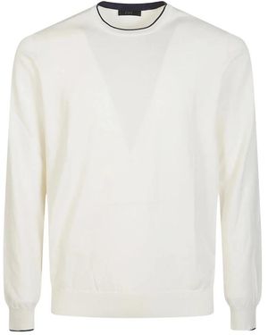 Fay Round-Neck Knitwear - White