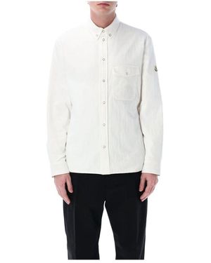 Moncler Weiße Gepolsterte Hemdjacke Ss25
