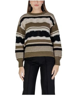 Ichi Round-Neck Knitwear - Black