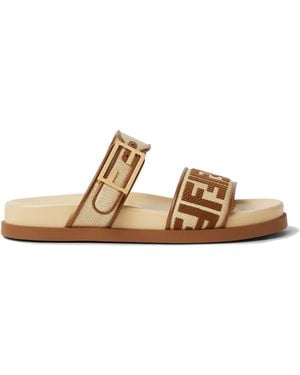 Fendi Schoenen ,Feel Slide - Bruin