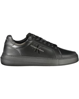 Calvin Klein Schwarzer Polyester-Sneaker Mit Print