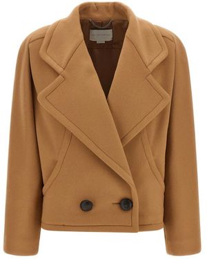 Stella McCartney Pure Wool Short Coat - Bruin