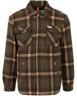 Fay Jassen ,Veelkleurig ,Wol Over Shirt Archive - Bruin