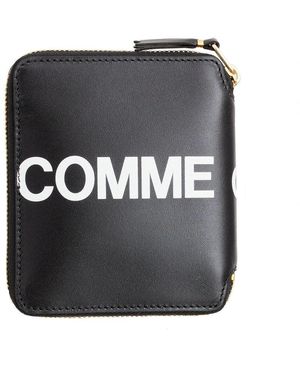Comme des Garçons Leder reißverschluss brieftasche - Schwarz
