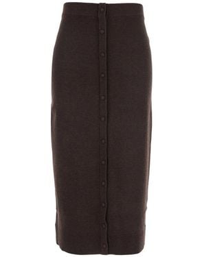 Victoria Beckham Midi Skirts - Marron
