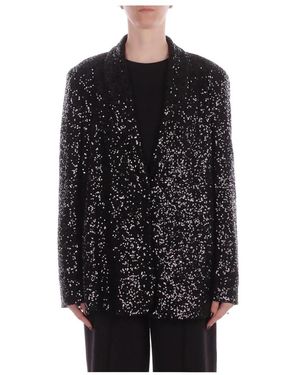 Manila Grace Clip-Front Jas - Zwart