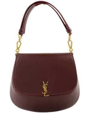 Saint Laurent Tassen ,Rood ,Leer Voltaire Mini Bag - Paars