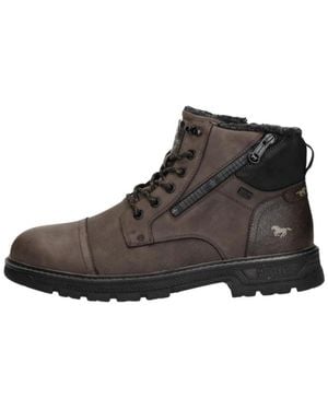 Mustang Veterschoenen Hoog - Zwart
