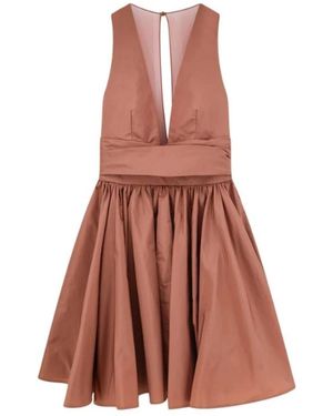 Pinko Kleedjes ,Bruin ,Casalfermo Abito Taffetta