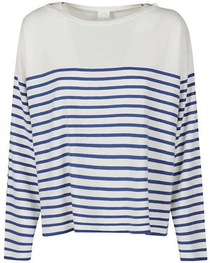 C.T.Plage Gestreifter Pullover Mit Rundhalsausschnitt - Blau