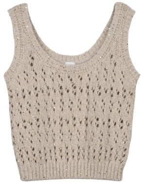 Eleventy Tops ,Wol Top Traforato - Grijs