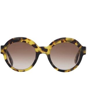 Emmanuelle Khanh Braune Runde Acetat Sonnenbrille