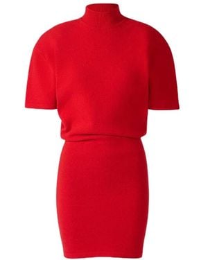 Jacquemus Rode Gebreide Jurk Castagna Stijl - Rood