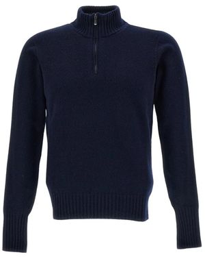 Drumohr Half-Zip Turtleneck - Blauw