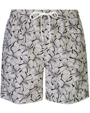 Eleventy Badmode ,Zwart ,Polyester Beach Shorts - Grijs