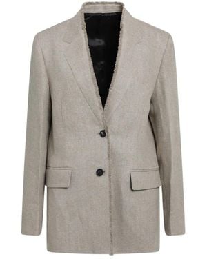 TOTEME Rauer Revers-Blazer - Grau