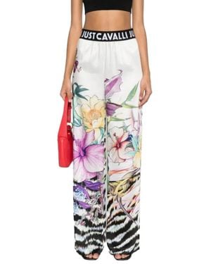 Just Cavalli Wide Trousers - Multicolour