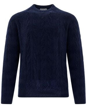 Ballantyne Rundhals-Strickpullover - Blau