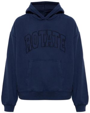 ROTATE BIRGER CHRISTENSEN Hoodies & Sweatvesten ,Blauw ,Katoen Hoodie