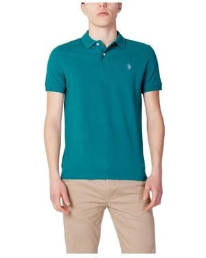 U.S. POLO ASSN. Klassiek Piqué Poloshirt Korte Mouwen - Blauw
