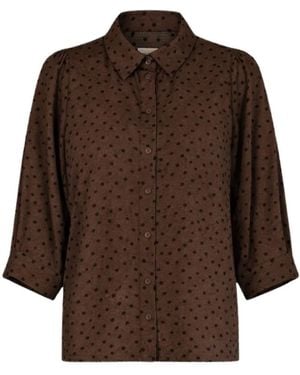 Lolly's Laundry Overhemden ,Bruin ,Katoen Bigum Ll Shirt