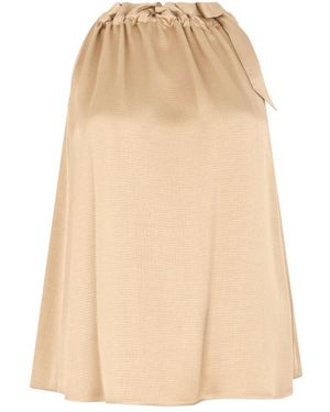 Peserico Mouwloze Zijden Blouse - Naturel