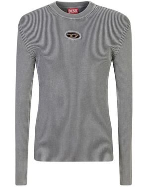 DIESEL Round-Neck Knitwear - Grey
