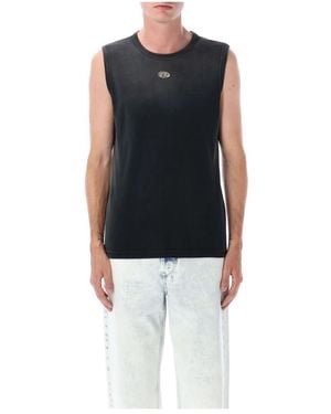 DIESEL Sleeveless Tops - Black