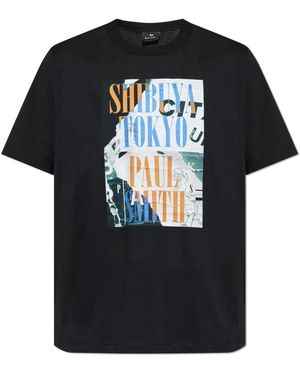 Paul Smith Tops ,Zwart ,Katoen M2R220X T-Shirt